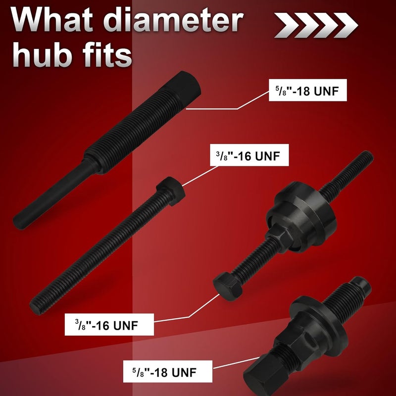 limontek Power Steering Pulley Puller Installer Tool, Power Steering Pump Pulley Removal Tool Compatible with Ford, GM, VW and Chrysler Vehicles - Image 5